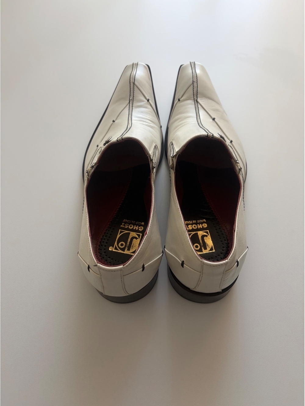Jo Ghost Men's 43 White Leather new Dress Shoes Size 43 - Picture 2 of 9